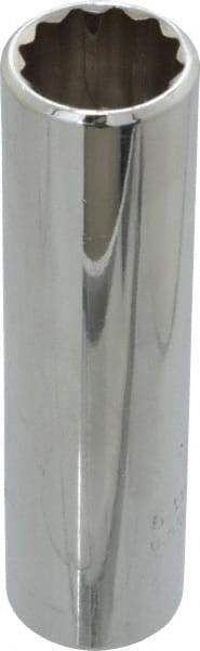 Proto - 5/8", 1/2" Drive, Deep Hand Socket - 12 Points, 3-1/4" OAL, Chrome Finish - Exact Tool & Supply