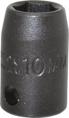 Proto - 3/8" Drive 10mm Standard Impact Socket - 6 Points, 1-1/32" OAL - Exact Tool & Supply
