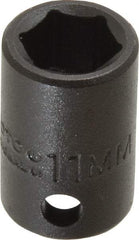 Proto - 3/8" Drive 11mm Standard Impact Socket - 6 Points, 1-1/32" OAL - Exact Tool & Supply