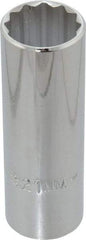 Proto - 1/2" Drive, Deep Hand Socket - 12 Points, 3-1/4" OAL, Chrome Finish - Exact Tool & Supply