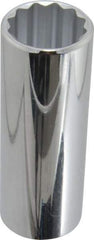 Proto - 1/2" Drive, Deep Hand Socket - 12 Points, 3-1/4" OAL, Chrome Finish - Exact Tool & Supply