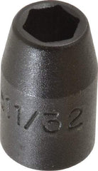 Proto - 3/8" Drive 11/32" Standard Impact Socket - 6 Points, 1-3/32" OAL - Exact Tool & Supply