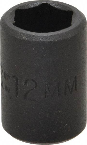 Proto - 3/8" Drive 3/8" Standard Impact Socket - 6 Points, 1-3/32" OAL - Exact Tool & Supply
