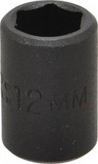 Proto - 3/8" Drive 3/8" Standard Impact Socket - 6 Points, 1-3/32" OAL - Exact Tool & Supply