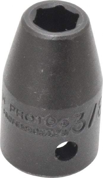 Proto - 1/2" Drive 3/8" Standard Impact Socket - 6 Points, 1-1/2" OAL - Exact Tool & Supply