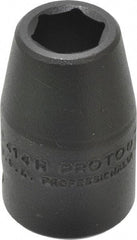 Proto - 1/2" Drive 7/16" Standard Impact Socket - 6 Points, 1-1/2" OAL - Exact Tool & Supply