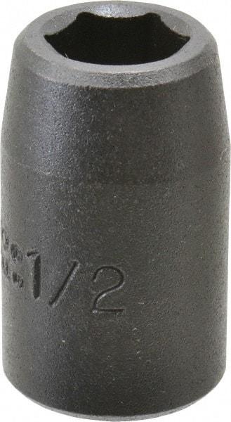 Proto - 1/2" Drive 1/2" Standard Impact Socket - 6 Points, 1-1/2" OAL - Exact Tool & Supply