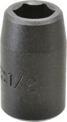 Proto - 1/2" Drive 1/2" Standard Impact Socket - 6 Points, 1-1/2" OAL - Exact Tool & Supply