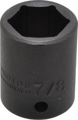Proto - 1/2" Drive 7/8" Standard Impact Socket - 6 Points, 1-5/8" OAL - Exact Tool & Supply