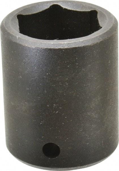 Proto - 1/2" Drive 1" Standard Impact Socket - 6 Points, 1-3/4" OAL - Exact Tool & Supply