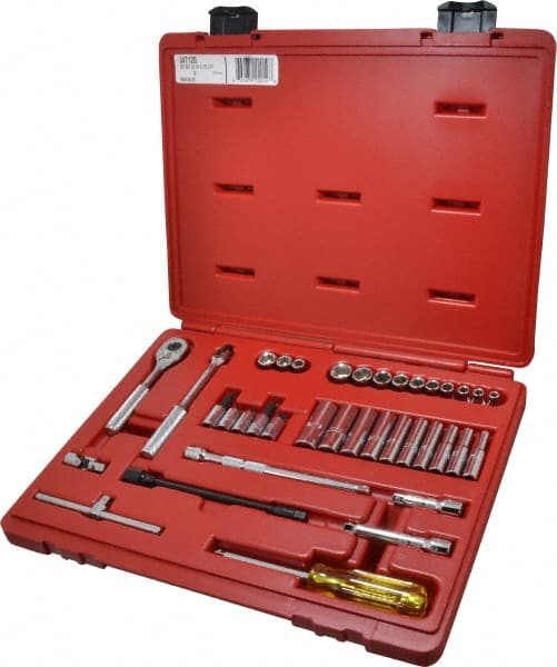 Proto - Socket Sets; Measurement Type: SAE ; Drive Size: 0.25 ; Minimum Size (Inch): 1/8 ; Maximum Size (Inch): 9/16 ; Tool Type: Socket Set ; Number of Pieces: 37 - Exact Tool & Supply