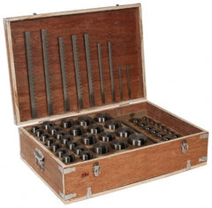 Value Collection - 75 Piece, 1/8 to 3/4" Keyway Width, Style B, C, D & E Keyway Broach Set - Exact Tool & Supply