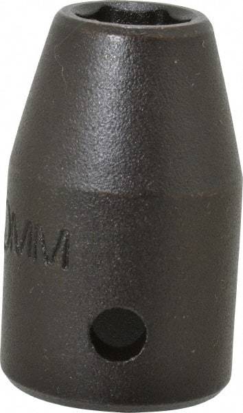 Proto - 1/2" Drive 10mm Standard Impact Socket - 6 Points, 1-1/2" OAL - Exact Tool & Supply
