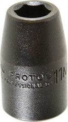 Proto - 1/2" Drive 11mm Standard Impact Socket - 6 Points, 1-1/2" OAL - Exact Tool & Supply