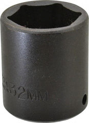 Proto - 1/2" Drive 32mm Standard Impact Socket - 6 Points, 2" OAL - Exact Tool & Supply