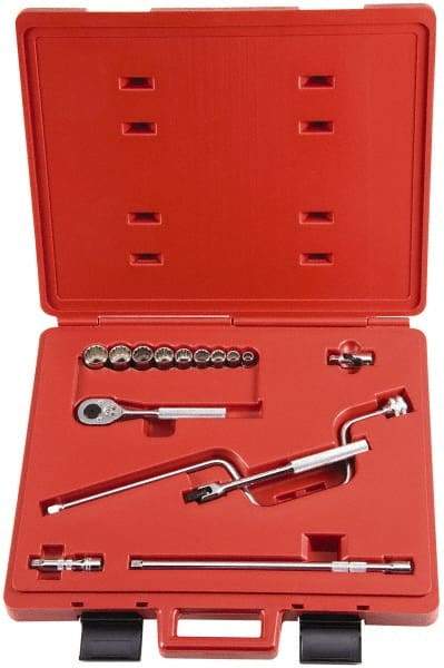 Proto - 15 Piece 3/8" Drive Socket Set - 12 Points, 3/8" to 7/8" Range, Inch Measurement Standard - Exact Tool & Supply