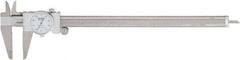 Fowler - 0" to 12" Range, 0.001" Graduation, 0.1" per Revolution, Dial Caliper - White Face, 2.35" Jaw Length - Exact Tool & Supply