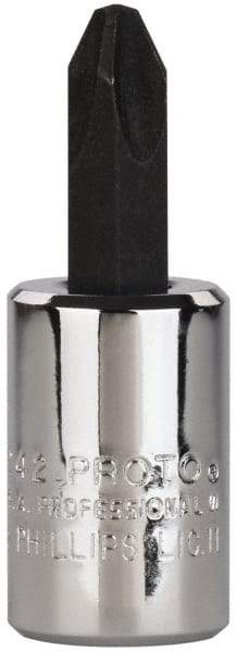Proto - Screwdriver & Drag Link Sockets Type: Phillips Screwdriver Socket Drive Size (Inch): 3/8 - Exact Tool & Supply