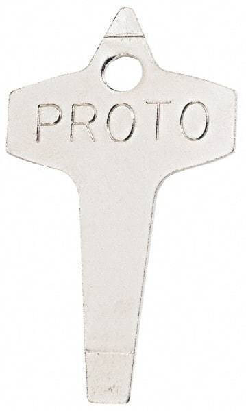 Proto - Key Ring Slotted Screwdriver - Round Shank, Gripless Handle - Exact Tool & Supply