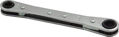 Proto - 1/4" x 5/16" 6 Point Ratcheting Box Wrench - Double End, 4-9/32" OAL, Steel - Exact Tool & Supply