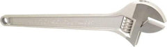 Proto - 1-11/16" Jaw Capacity, 15" Standard Adjustable Wrench - Steel, Chrome Finish - Exact Tool & Supply