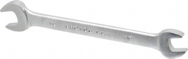 Proto - 7/16" x 1/2" Standard Open End Wrench - 6-3/8" OAL, Double End, Satin Finish, 15° Head Angle - Exact Tool & Supply