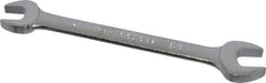 Proto - 1/2" x 9/16" Standard Open End Wrench - 7" OAL, Double End, Satin Finish, 15° Head Angle - Exact Tool & Supply