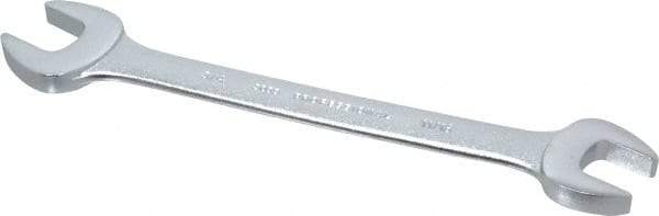 Proto - 11/16" x 3/4" Standard Open End Wrench - 8-7/8" OAL, Double End, Satin Finish, 15° Head Angle - Exact Tool & Supply
