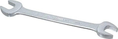 Proto - 11/16" x 3/4" Standard Open End Wrench - 8-7/8" OAL, Double End, Satin Finish, 15° Head Angle - Exact Tool & Supply