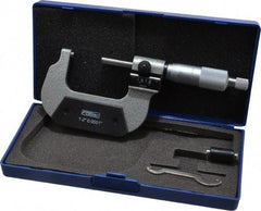 Fowler - 1 to 2" Range, 0.0001" Graduation, Mechanical Outside Micrometer - Ratchet Stop Thimble, Accurate to 0.00016", Digital Counter - Exact Tool & Supply
