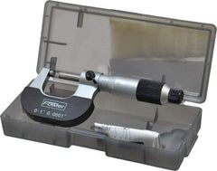 Fowler - 0 to 1" Range, 0.0001" Graduation, Mechanical Outside Micrometer - Ratchet-Friction Thimble, Accurate to 0.0001" - Exact Tool & Supply