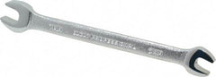 Proto - 6mm x 7mm Standard Open End Wrench - 4-1/2" OAL, Double End, Satin Finish, 15° Head Angle - Exact Tool & Supply