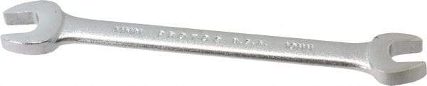 Proto - 10mm x 11mm Standard Open End Wrench - 5-3/4" OAL, Double End, Satin Finish, 15° Head Angle - Exact Tool & Supply