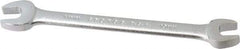 Proto - 10mm x 11mm Standard Open End Wrench - 5-3/4" OAL, Double End, Satin Finish, 15° Head Angle - Exact Tool & Supply