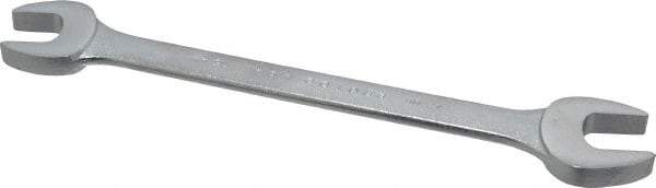 Proto - 16mm x 17mm Standard Open End Wrench - 8-1/8" OAL, Double End, Satin Finish, 15° Head Angle - Exact Tool & Supply