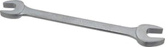 Proto - 16mm x 17mm Standard Open End Wrench - 8-1/8" OAL, Double End, Satin Finish, 15° Head Angle - Exact Tool & Supply
