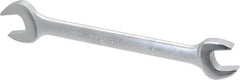 Proto - 18mm x 19mm Standard Open End Wrench - 8-27/32" OAL, Double End, Satin Finish, 15° Head Angle - Exact Tool & Supply