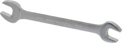Proto - 20mm x 22mm Standard Open End Wrench - 9-1/2" OAL, Double End, Satin Finish, 15° Head Angle - Exact Tool & Supply