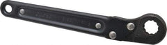 Proto - 9/16", Black Finish, Ratcheting Flare Nut Wrench - 12 Points, 7-1/4" OAL, Steel, Single End Head - Exact Tool & Supply