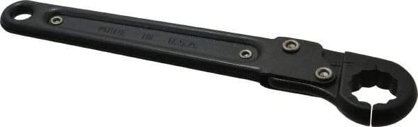 Proto - 11/16", Black Finish, Ratcheting Flare Nut Wrench - 12 Points, 7-1/4" OAL, Steel, Single End Head - Exact Tool & Supply