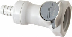 CPC Colder Products - Polypropylene Push-to-Connect Tube Female Connector - 60 Max psi, 3/8" Inside Diam, Gray - Exact Tool & Supply