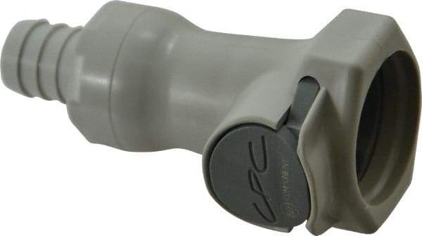 CPC Colder Products - Polypropylene Push-to-Connect Tube Female Connector - 60 Max psi, 1/2" Inside Diam, Gray - Exact Tool & Supply