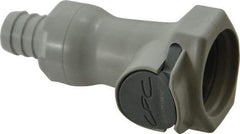 CPC Colder Products - Polypropylene Push-to-Connect Tube Female Connector - 60 Max psi, 1/2" Inside Diam, Gray - Exact Tool & Supply