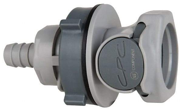 CPC Colder Products - 5/32 x 5/16" Outside Diam, Polypropylene Push-to-Connect Tube Female Connector - 50 Max psi, 3/8" Inside Diam, Gray - Exact Tool & Supply