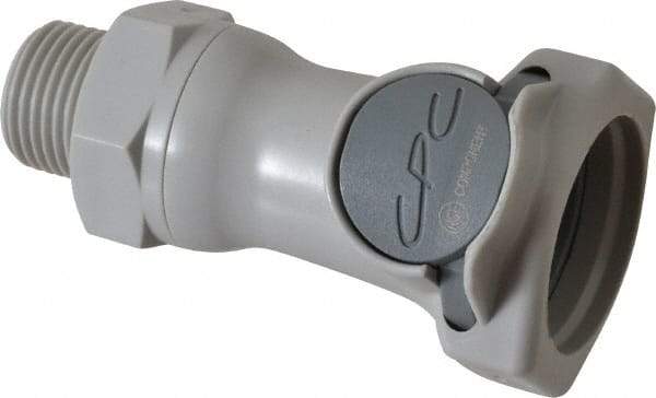 CPC Colder Products - 3/8" Outside Diam, 3/8 NPT, Polypropylene Push-to-Connect Tube Female Connector - 60 Max psi, Gray - Exact Tool & Supply