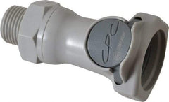 CPC Colder Products - 3/8" Outside Diam, 3/8 NPT, Polypropylene Push-to-Connect Tube Female Connector - 60 Max psi, Gray - Exact Tool & Supply