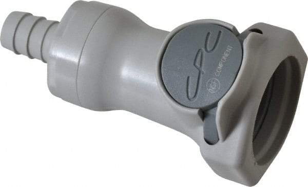 CPC Colder Products - Polypropylene Push-to-Connect Tube Female Connector - 60 Max psi, 3/8" Inside Diam, Gray - Exact Tool & Supply
