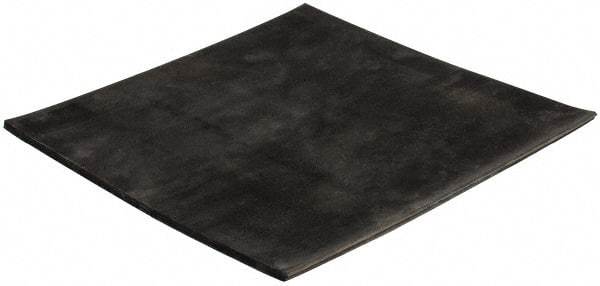 Made in USA - 12" Long, 12" Wide, 1/4" Thick, Neoprene Rubber Foam Sheet - 45 to 55 Durometer, Black, -20 to 180°F, 1,000 psi Tensile Strength, Adhesive Backing, Stock Length - Exact Tool & Supply