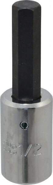 Proto - 1/2" Drive, 1/2" Hex Bit Socket - 3-5/8" OAL, 1-7/8" Bit Length - Exact Tool & Supply