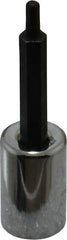 Proto - 3/8" Drive, 1/8" Hex Bit Socket - 2-23/32" OAL, 1-5/8" Bit Length - Exact Tool & Supply